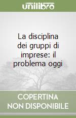 La disciplina dei gruppi di imprese: il problema oggi libro