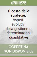 Il costo delle strategie. Aspetti evolutivi della gestione e determinazioni quantitative libro