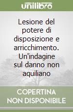 Lesione del potere di disposizione e arricchimento. Un'indagine sul danno non aquiliano