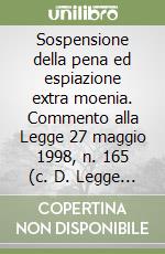 Sospensione della pena ed espiazione extra moenia. Commento alla Legge 27 maggio 1998, n. 165 (c. D. Legge Simeone) libro