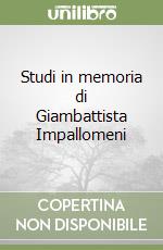 Studi in memoria di Giambattista Impallomeni libro