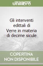 Gli interventi edittali di Verre in materia di decime sicule