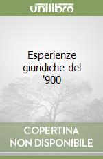 Esperienze giuridiche del '900 libro