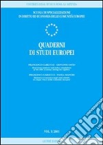 Quaderni di studi europei (2001). Vol. 1 libro