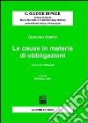 Le cause in materia di obbligazioni libro