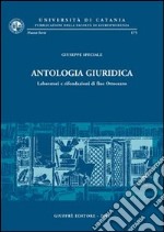 Antologia giuridica. Laboratori e rifondazioni di fine Ottocento libro