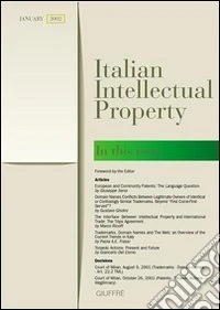 Italian intellectual property. In the issue (January 2002) libro