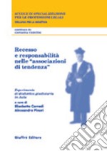 Recesso e responsabilità nelle «associazioni di tendenza». Esperimento di dialettica giudiziaria in aula libro