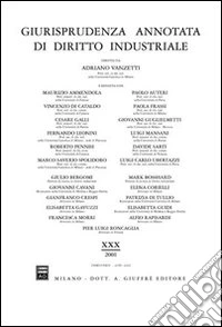 Giurisprudenza annotata di diritto industriale. Anno 30° (2001) libro