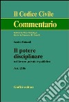 Il potere disciplinare nel lavoro privato e pubblico. Art. 2106 libro