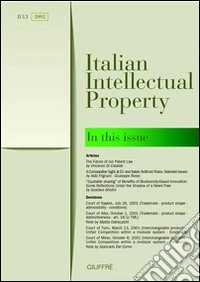 Italian intellectual property (July 2002) libro