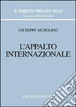 L'appalto internazionale libro