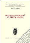 Studi di prodigalità nel diritto romano libro