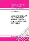 La responsabilità nella pubblica amministrazione e la giurisdizione contabile libro