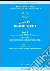 Quaderni di studi europei (2003). Vol. 2 libro