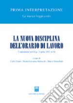 La nuova disciplina dell'orario di lavoro. Commentario al D.Lgs. 8 aprile 2003, n. 66