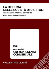 La riforma delle società di capitali libro