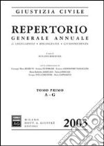 Repertorio generale annuale di legislazione, bibliografia, giurisprudenza libro