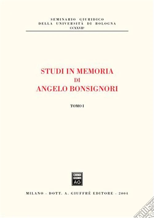 Studi in memoria di Angelo Bonsignori