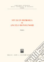 Studi in memoria di Angelo Bonsignori libro