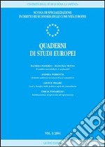 Quaderni di studi europei (2004). Vol. 1 libro