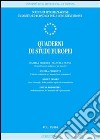 Quaderni di studi europei (2004). Vol. 1 libro