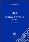 Studi di diritto costituzionale (1958-1966) libro
