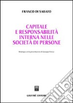 Capitale e responsabilità interna nelle società di persone libro