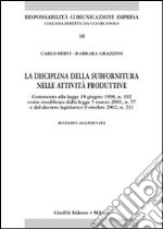 La disciplina della subfornitura nelle attività produttive libro