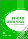 Principi di diritto privato. Con schemi esplicativi e interpretativi libro di Scicchitano Sergio