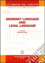 Ordinary language and legal language libro