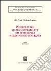 Prospettive di accountability ed efficienza nello Stato italiano libro di Pavan A. (cur.)