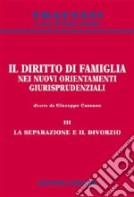 Il diritto di famiglia nei nuovi orientamenti giurisprudenziali. Vol. 3: La separazione e il divorzio libro