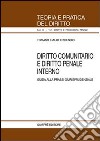 Diritto comunitario e diritto penale interno. Guida alla prassi giurisprudenziale libro