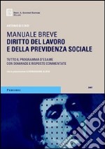 Diritto del lavoro e della previdenza sociale libro