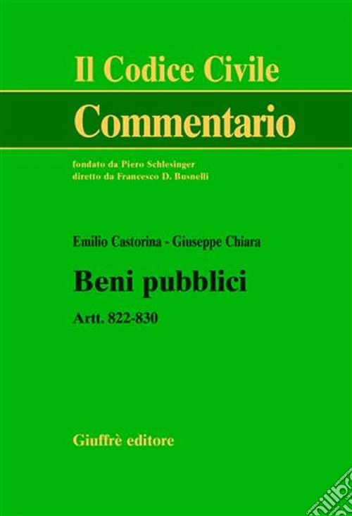 Beni pubblici. Artt. 822-830