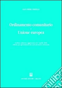 Ordinamento comunitario e Unione Europea libro