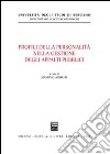 Profili della personalità nella gestione degli appalti pubblici libro di Andreis M. (cur.)