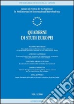 Quaderni di studi europei (2006). Vol. 1 libro