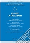 Quaderni di studi europei (2006). Vol. 1 libro