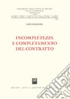 Incompletezza e completamento del contratto libro di Guerinoni Ezio