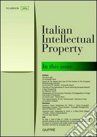 Italian intellectual property (2006) libro