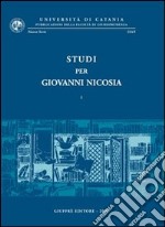 Studi per Giovanni Nicosia libro