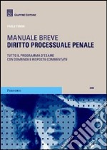 Diritto processuale penale libro