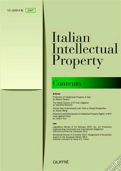 Italian intellectual property (2007)
