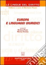 Europa e linguaggi giuridici libro