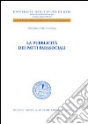 La pubblicità dei patti parasociali libro di Chionna Vincenzo Vito