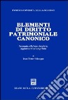 Elementi di diritto patrimoniale canonico libro di Schouppe Jean-Pierre