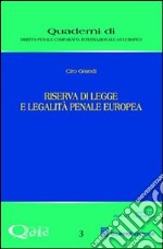 Riserva di legge e legalità penale europea libro