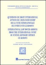 Questions de droit international autour de l'avis consultatif de la cour internationale de justice sur le Kosovo libro